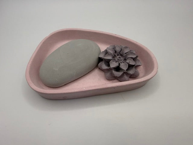 Bloom black rock pink small tray
