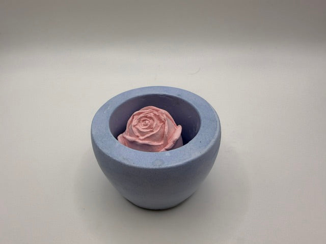 Bloom Rose Small Blue Pot