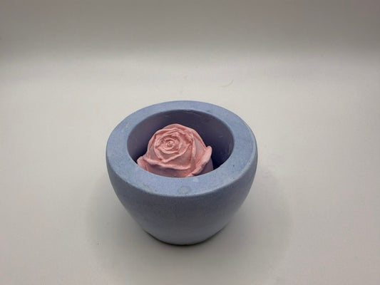 Bloom Rose Small Blue Pot