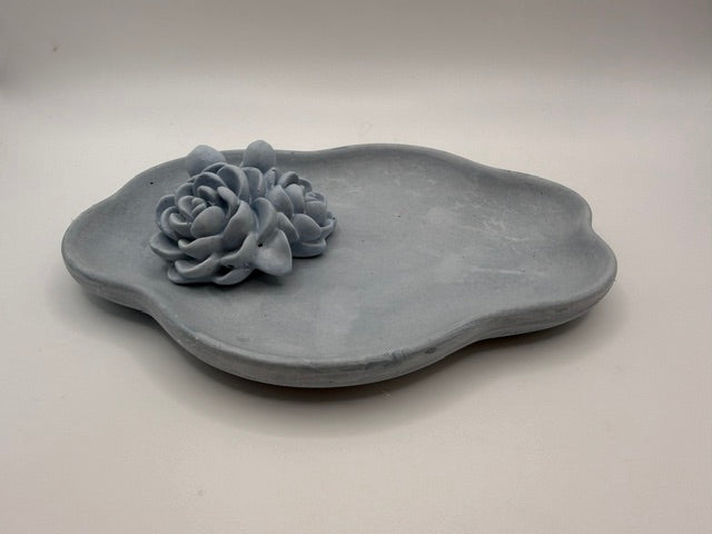 Desert Flower Blue Tray